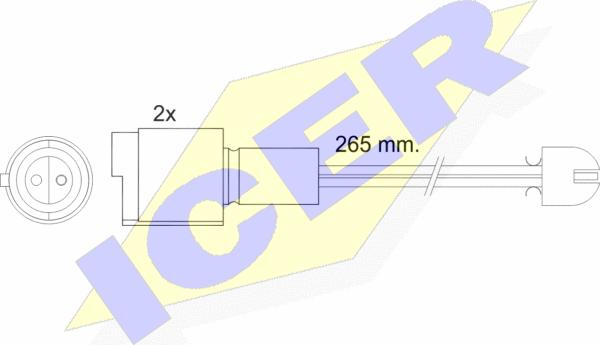 Icer 610089 E C - Indikators, Bremžu uzliku nodilums autodraugiem.lv