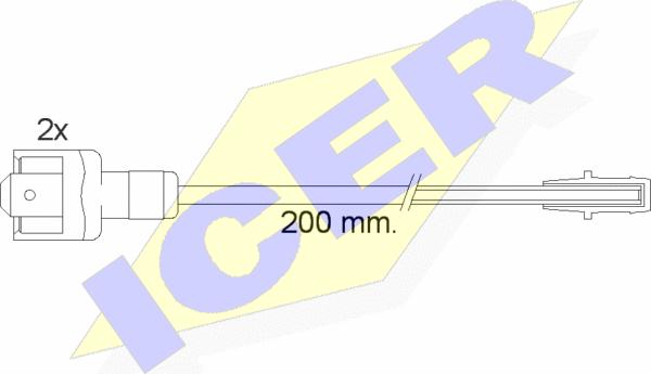 Icer 610117 E C - Indikators, Bremžu uzliku nodilums autodraugiem.lv