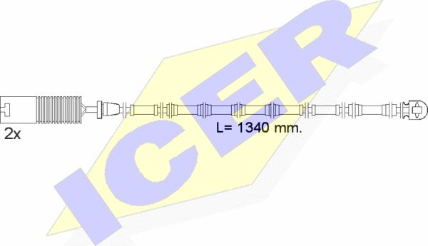 Icer 610391 E C - Indikators, Bremžu uzliku nodilums autodraugiem.lv