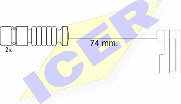 Icer 610397 E C - Indikators, Bremžu uzliku nodilums autodraugiem.lv