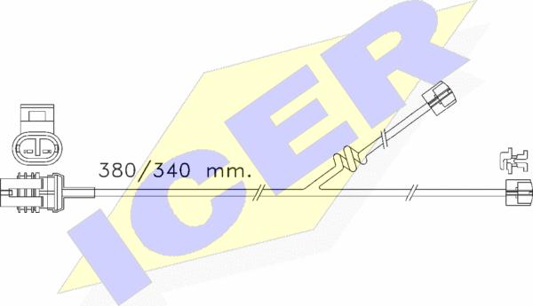 Icer 610356 E C - Indikators, Bremžu uzliku nodilums autodraugiem.lv
