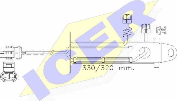Icer 610361 E C - Indikators, Bremžu uzliku nodilums autodraugiem.lv