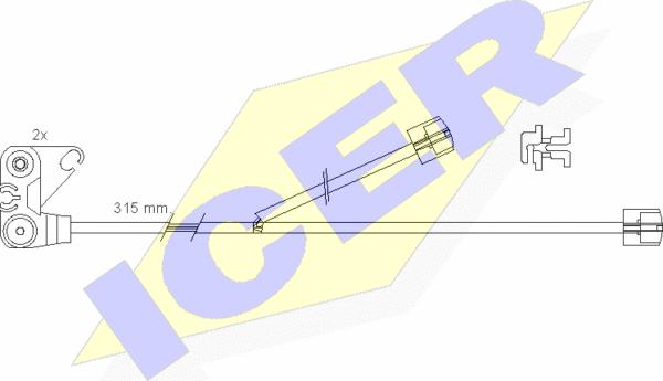 Icer 610300 E C - Indikators, Bremžu uzliku nodilums autodraugiem.lv