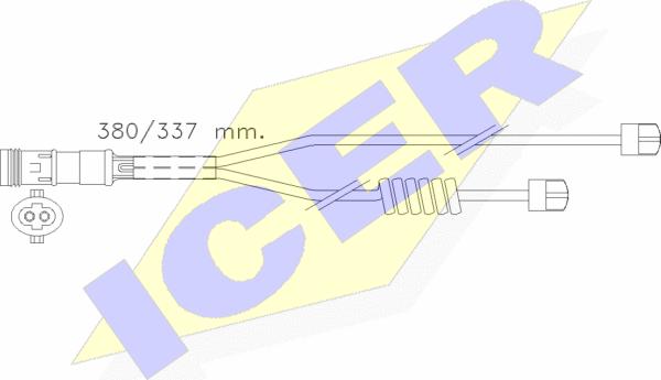 Icer 610303 E C - Indikators, Bremžu uzliku nodilums autodraugiem.lv