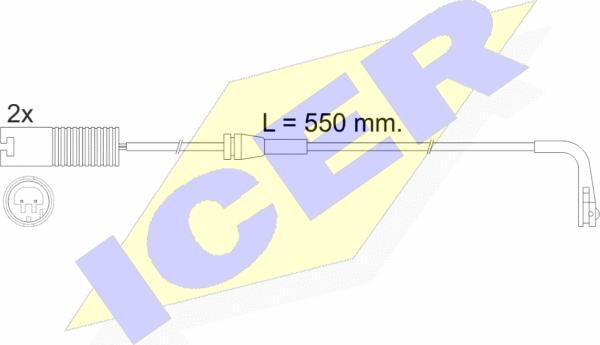 Icer 610388 E C - Indikators, Bremžu uzliku nodilums autodraugiem.lv