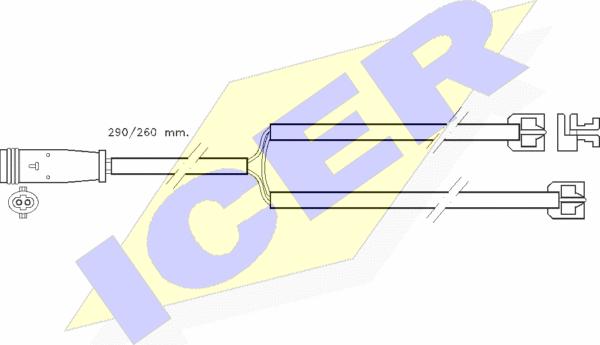 Icer 610335 E C - Indikators, Bremžu uzliku nodilums autodraugiem.lv