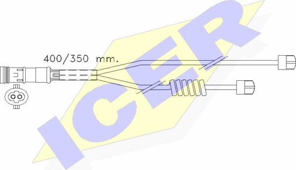 Icer 610338 E C - Indikators, Bremžu uzliku nodilums autodraugiem.lv