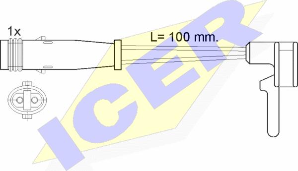 Icer 610323 E C - Indikators, Bremžu uzliku nodilums autodraugiem.lv