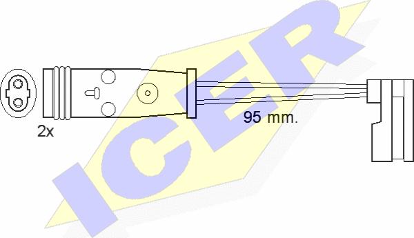 Icer 610370 E C - Indikators, Bremžu uzliku nodilums autodraugiem.lv
