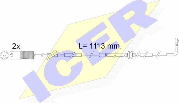Icer 610299 E C - Indikators, Bremžu uzliku nodilums autodraugiem.lv