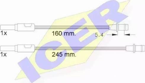 Icer 610265 C - Indikators, Bremžu uzliku nodilums autodraugiem.lv