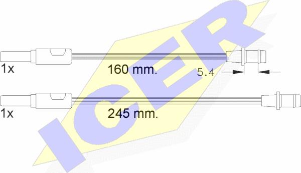 Icer 610265 E C - Indikators, Bremžu uzliku nodilums autodraugiem.lv