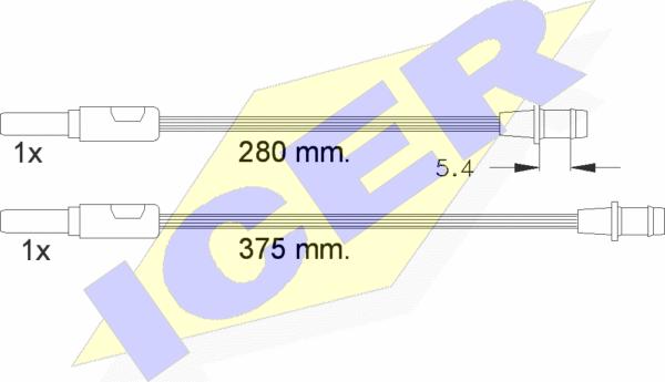 Icer 610261 E C - Indikators, Bremžu uzliku nodilums autodraugiem.lv