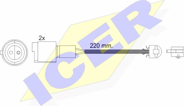 Icer 610239 E C - Indikators, Bremžu uzliku nodilums autodraugiem.lv