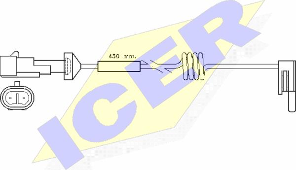 Icer 610235 E C - Indikators, Bremžu uzliku nodilums autodraugiem.lv