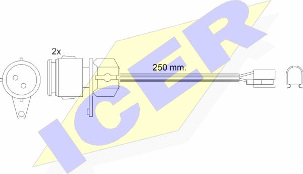 Icer 610237 E C - Indikators, Bremžu uzliku nodilums autodraugiem.lv
