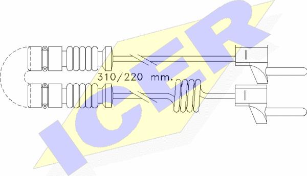 Icer 610221 E C - Indikators, Bremžu uzliku nodilums autodraugiem.lv