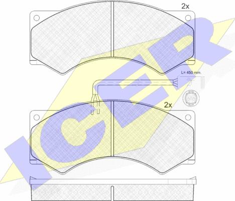 Icer 150739 - Bremžu uzliku kompl., Disku bremzes autodraugiem.lv