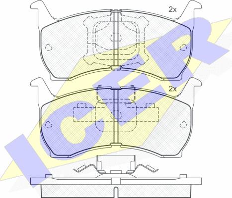 Icer 180446 - Bremžu uzliku kompl., Disku bremzes autodraugiem.lv