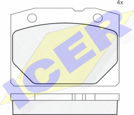 Icer 180155 - Bremžu uzliku kompl., Disku bremzes autodraugiem.lv