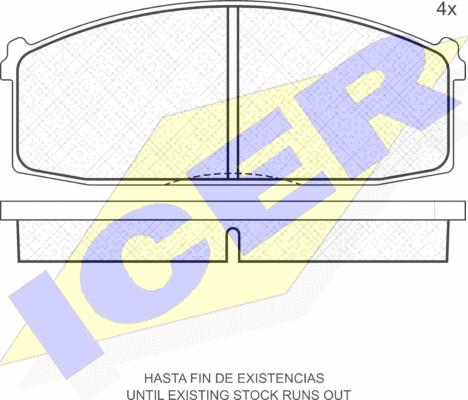 Icer 180317 - Bremžu uzliku kompl., Disku bremzes autodraugiem.lv