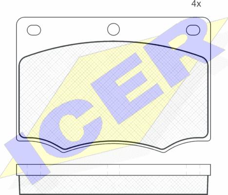 Icer 180259 - Bremžu uzliku kompl., Disku bremzes autodraugiem.lv