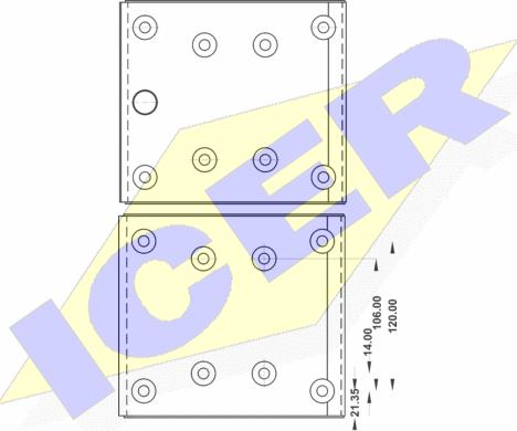Icer 21 9494 00 - Bremžu uzliku kompl., Trumuļu bremzes autodraugiem.lv