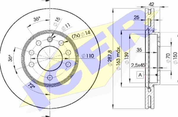 Icer 78BD9043-2 - Bremžu diski autodraugiem.lv