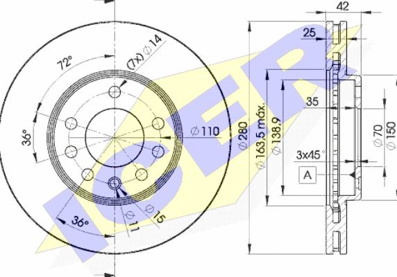 Icer 78BD9060-2 - Bremžu diski autodraugiem.lv