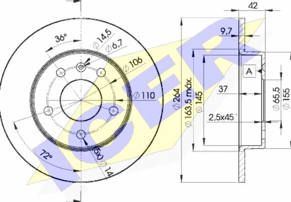 Icer 78BD9110-2 - Bremžu diski autodraugiem.lv