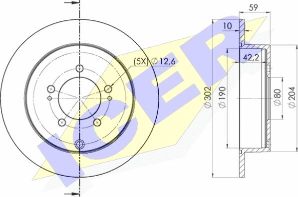 Icer 78BD4650-2 - Bremžu diski autodraugiem.lv