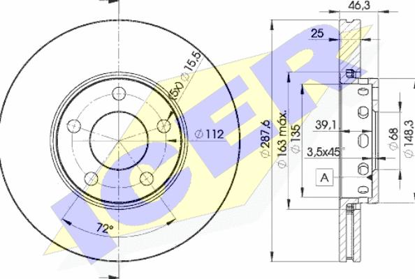 Icer 78BD4063-2 - Bremžu diski autodraugiem.lv