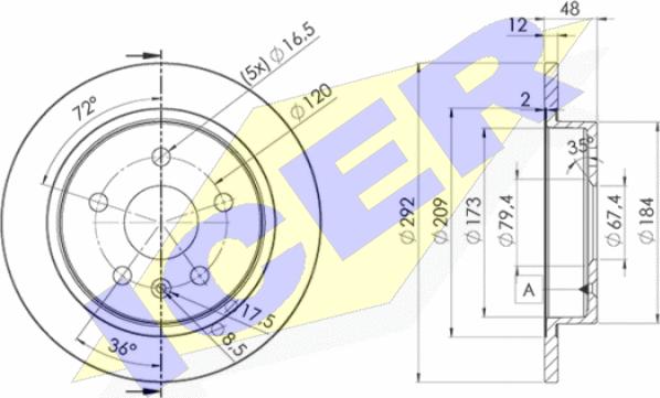 Icer 78BD4117-2 - Bremžu diski autodraugiem.lv