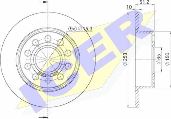 Icer 78BD5640-2 - Bremžu diski autodraugiem.lv