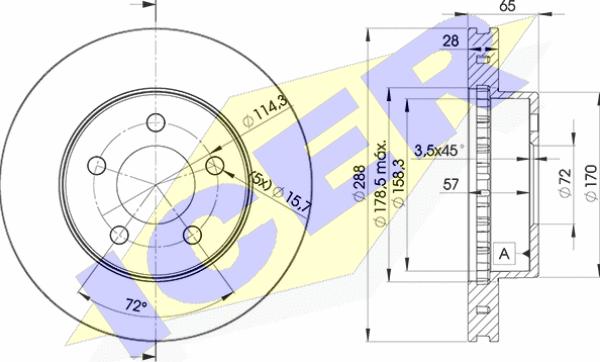 Icer 78BD5121-2 - Bremžu diski autodraugiem.lv