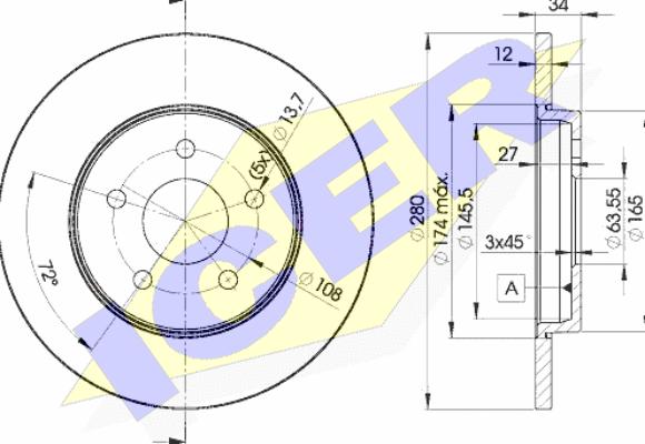 Icer 78BD6768-2 - Bremžu diski autodraugiem.lv