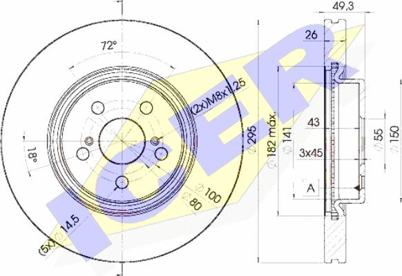 Icer 78BD0505-2 - Bremžu diski autodraugiem.lv