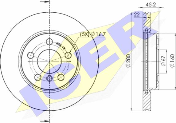 Icer 78BD0039-2 - Bremžu diski autodraugiem.lv