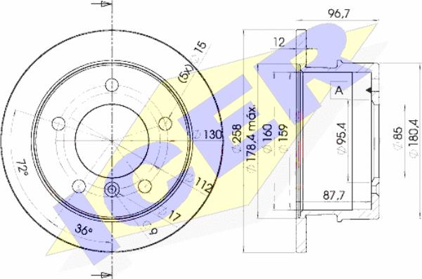 Icer 78BD0184-1 - Bremžu diski autodraugiem.lv