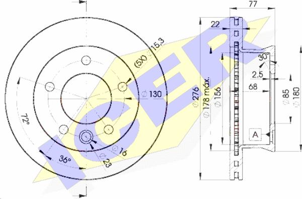 Icer 78BD0186-1 - Bremžu diski autodraugiem.lv