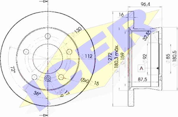 Icer 78BD0183-1 - Bremžu diski autodraugiem.lv