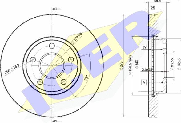 Icer 78BD3963-2 - Bremžu diski autodraugiem.lv