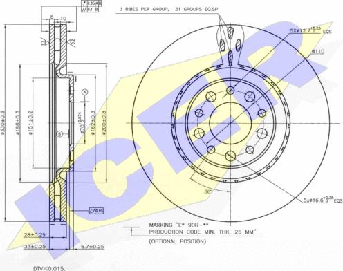 Icer 78BD3609-1 - Bremžu diski autodraugiem.lv