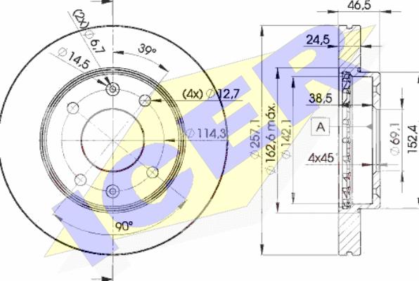 Icer 78BD2902-2 - Bremžu diski autodraugiem.lv