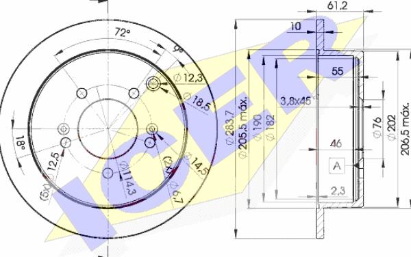 Icer 78BD2907-2 - Bremžu diski autodraugiem.lv