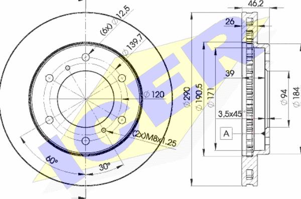 Icer 78BD7116-2 - Bremžu diski autodraugiem.lv