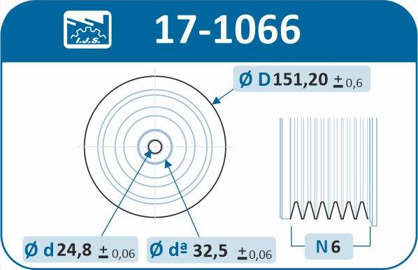 IJS GROUP 17-1066 - Piedziņas skriemelis, Kloķvārpsta autodraugiem.lv