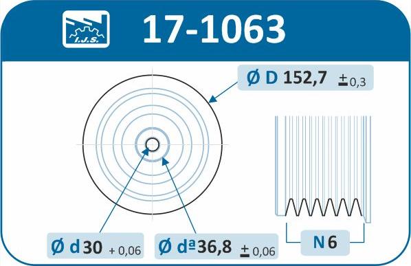 IJS GROUP 17-1063 - Piedziņas skriemelis, Kloķvārpsta autodraugiem.lv