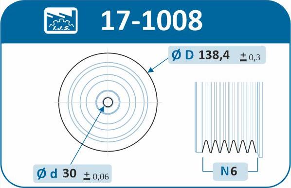 IJS GROUP 17-1008 - Piedziņas skriemelis, Kloķvārpsta autodraugiem.lv