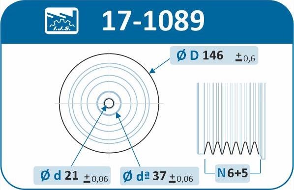 IJS GROUP 17-1089 - Piedziņas skriemelis, Kloķvārpsta autodraugiem.lv